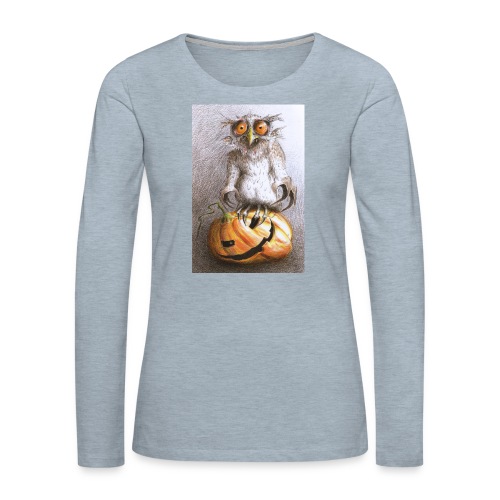 Vampire Owl - Women's Premium Slim Fit Long Sleeve T-Shirt