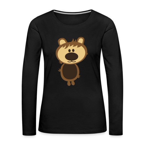 Oversized Weirdo Bear Creature - Women's Premium Slim Fit Long Sleeve T-Shirt