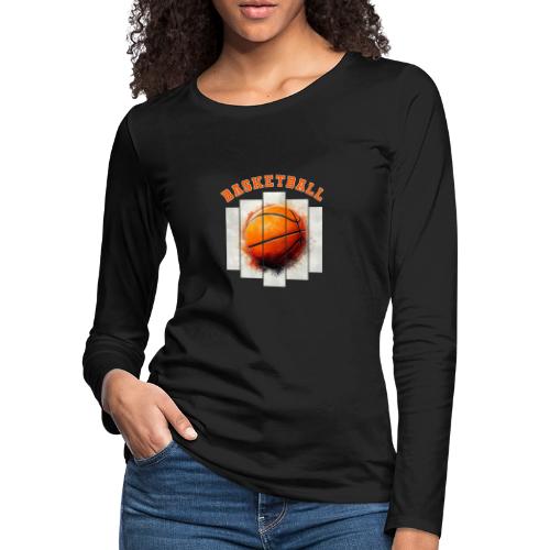 Basketball Element - Women's Premium Slim Fit Long Sleeve T-Shirt