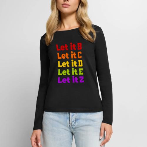 Let It Be Alphabetical - Women's Premium Slim Fit Long Sleeve T-Shirt