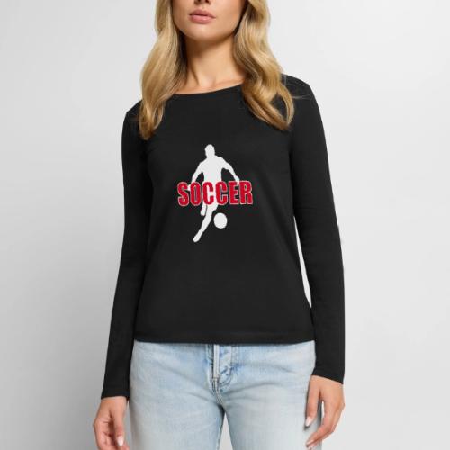 Power Kick Soccer - Women's Premium Slim Fit Long Sleeve T-Shirt