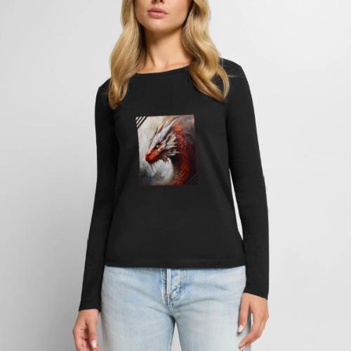 Mystic Dragon Realm - Women's Premium Slim Fit Long Sleeve T-Shirt
