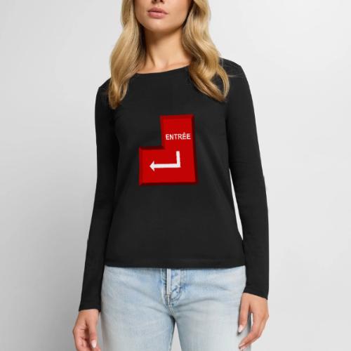 Press Enter - Women's Premium Slim Fit Long Sleeve T-Shirt