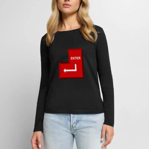Just Press Enter - Women's Premium Slim Fit Long Sleeve T-Shirt