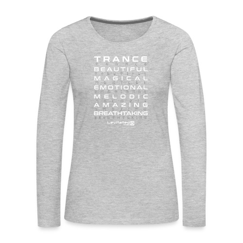 TRANCE IS LEVITATED - Women's Premium Slim Fit Long Sleeve T-Shirt