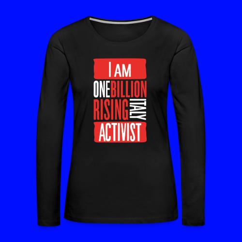 One Billion Rising Italy - Women's Premium Slim Fit Long Sleeve T-Shirt