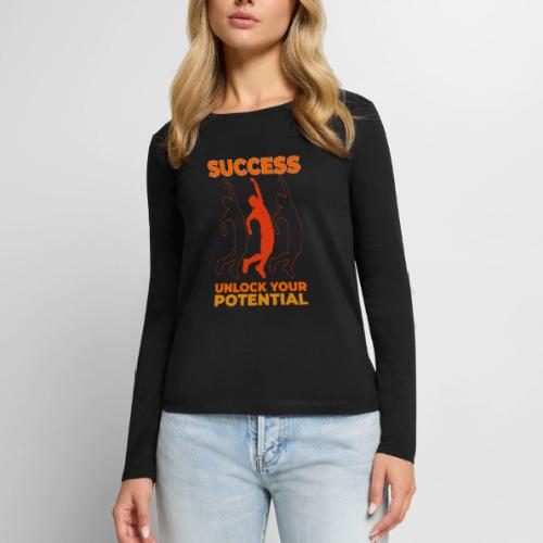 Unlock Success - Women's Premium Slim Fit Long Sleeve T-Shirt