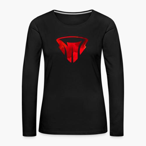 Red Logo - Women's Premium Slim Fit Long Sleeve T-Shirt