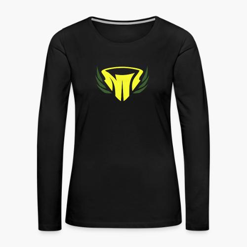 Logo (Lime Green) - Women's Premium Slim Fit Long Sleeve T-Shirt