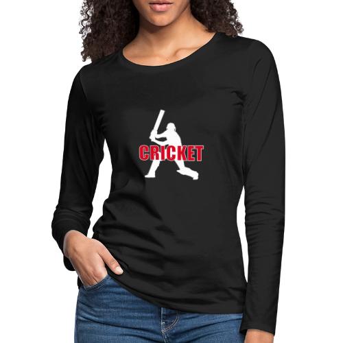 Power Play Cricket - Women's Premium Slim Fit Long Sleeve T-Shirt