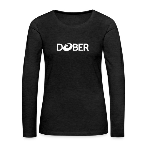 Dober White Logo - Women's Premium Slim Fit Long Sleeve T-Shirt