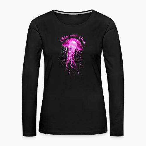 Shine with Grace - Women's Premium Slim Fit Long Sleeve T-Shirt