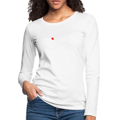 Bench Mob logo no lettering (white) - Women's Premium Slim Fit Long Sleeve T-Shirt