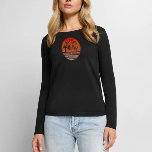 God Loves Me More Shirt – John 3:16 Christian - Women's Premium Slim Fit Long Sleeve T-Shirt