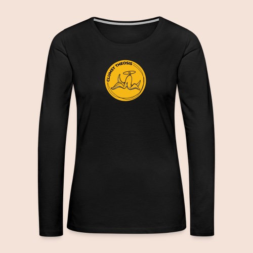 Clumsy Theosis Logo - Women's Premium Slim Fit Long Sleeve T-Shirt