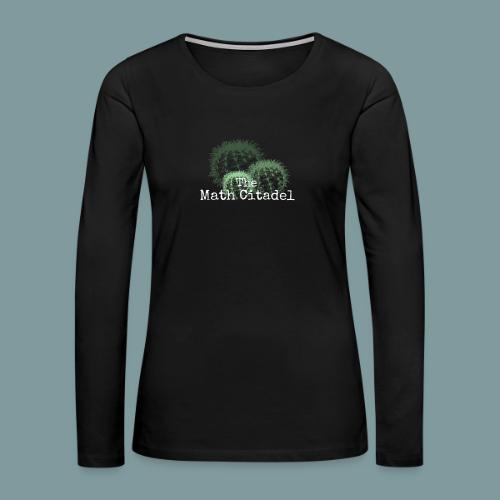 Math Citadel Cactus Trio - Women's Premium Slim Fit Long Sleeve T-Shirt