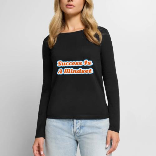 Success Is a Mindset — Motivational Glow Script - Women's Premium Slim Fit Long Sleeve T-Shirt