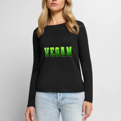 Green Wave Vegan - Women's Premium Slim Fit Long Sleeve T-Shirt