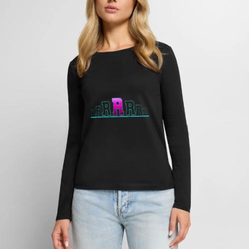 Letter R – Capital Varsity Alphabet Monogram - Women's Premium Slim Fit Long Sleeve T-Shirt