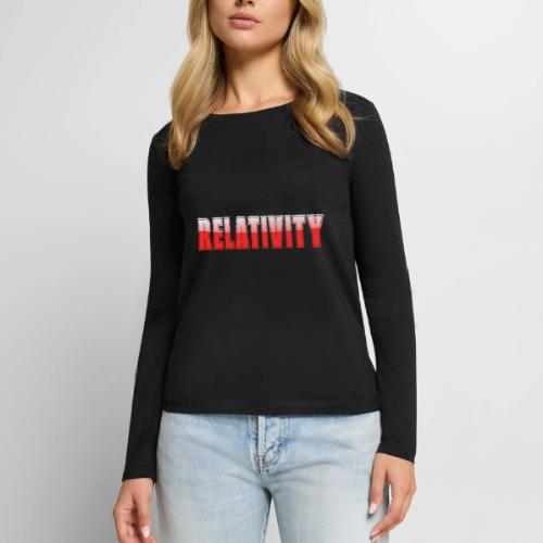 Relativity Science Typography Design - Women's Premium Slim Fit Long Sleeve T-Shirt