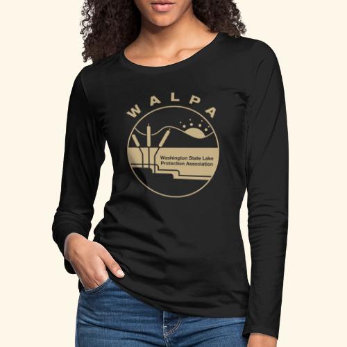 gold logo - Women's Premium Slim Fit Long Sleeve T-Shirt
