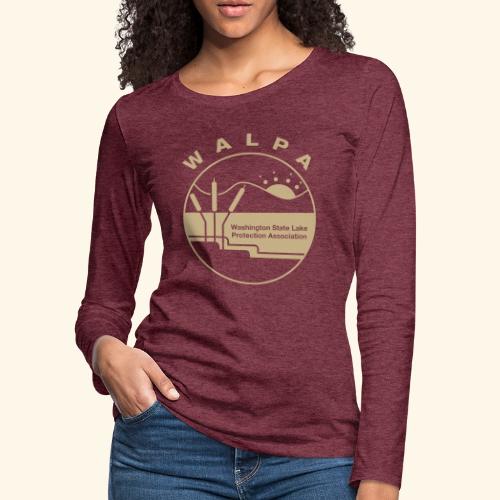 gold logo - Women's Premium Slim Fit Long Sleeve T-Shirt