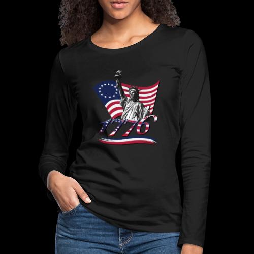 Liberty 1776 - Women's Premium Slim Fit Long Sleeve T-Shirt