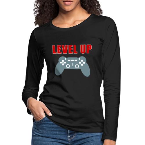 Level Up Gamer Controller Apparel - Women's Premium Slim Fit Long Sleeve T-Shirt