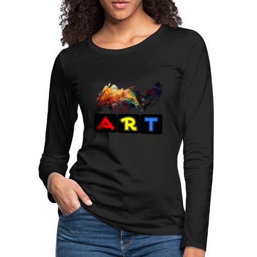 Pulse of Art - Women's Premium Slim Fit Long Sleeve T-Shirt