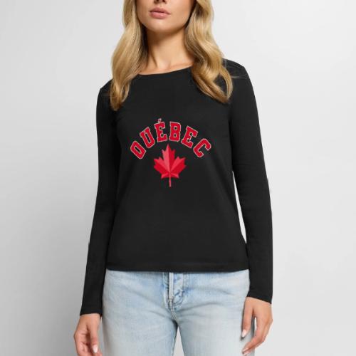Quebec with maple leaf - Women's Premium Slim Fit Long Sleeve T-Shirt