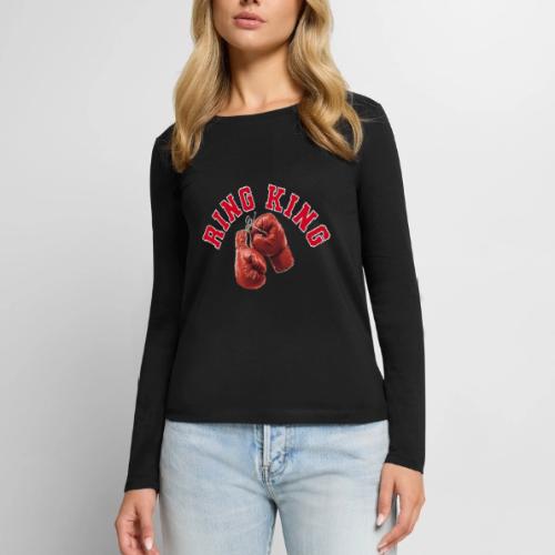 Boxing: Ring King Glory - Women's Premium Slim Fit Long Sleeve T-Shirt