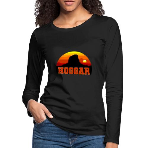 Algeria: Hoggar Desert Horizon - Women's Premium Slim Fit Long Sleeve T-Shirt