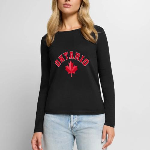 Ontario with maple leaf - Women's Premium Slim Fit Long Sleeve T-Shirt