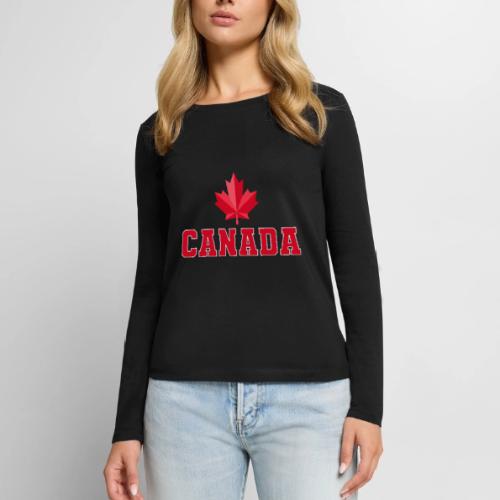 Canada with a maple leaf - Women's Premium Slim Fit Long Sleeve T-Shirt
