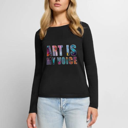 Art Is My Voice - Women's Premium Slim Fit Long Sleeve T-Shirt
