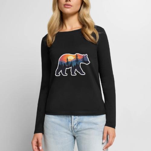 Mountain Spirit Bear - Women's Premium Slim Fit Long Sleeve T-Shirt