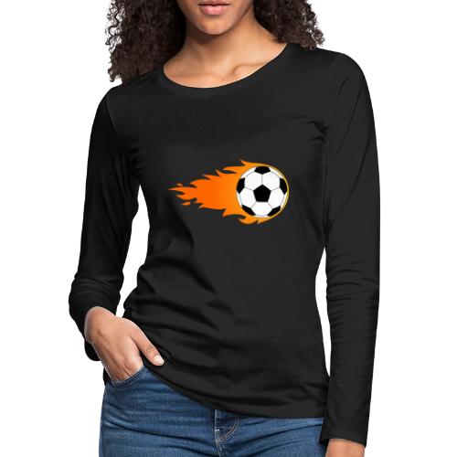 Soccer Ball - Women's Premium Slim Fit Long Sleeve T-Shirt