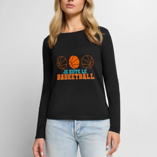 I love basketball - Women's Premium Slim Fit Long Sleeve T-Shirt