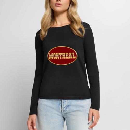 Montreal in Gold - Women's Premium Slim Fit Long Sleeve T-Shirt