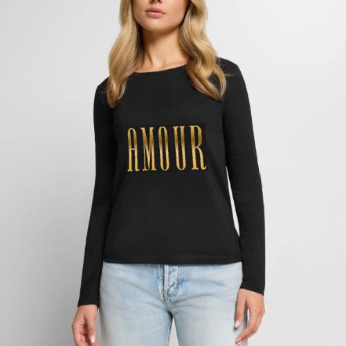 Golden Love - Women's Premium Slim Fit Long Sleeve T-Shirt