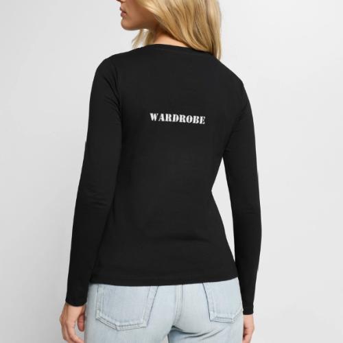 Wardrobe (back) - Women's Premium Slim Fit Long Sleeve T-Shirt