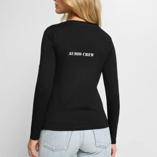 Audio Crew (back) - Women's Premium Slim Fit Long Sleeve T-Shirt