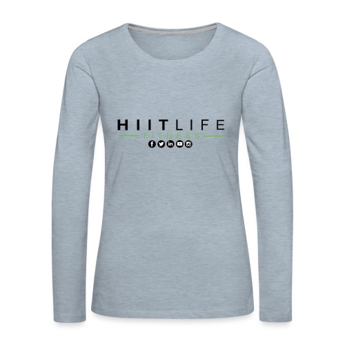 HLFLogosocial - Women's Premium Slim Fit Long Sleeve T-Shirt