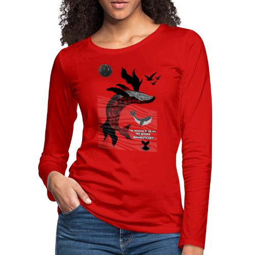 The Wonders Of The Sea - Women's Premium Slim Fit Long Sleeve T-Shirt