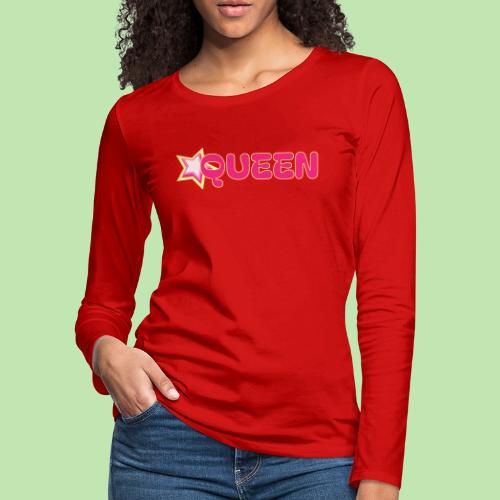 queen high resolution logo transparent 1 - Women's Premium Slim Fit Long Sleeve T-Shirt