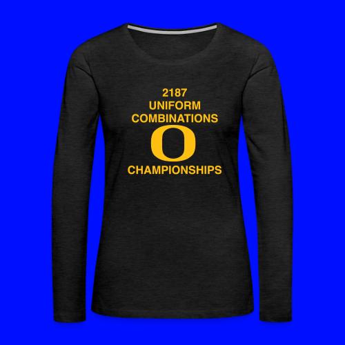 2187 UNIFORM COMBINATIONS O CHAMPIONSHIPS - Women's Premium Slim Fit Long Sleeve T-Shirt