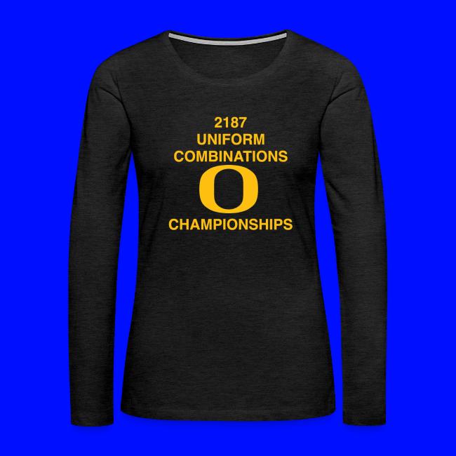 2187 UNIFORM COMBINATIONS O CHAMPIONSHIPS