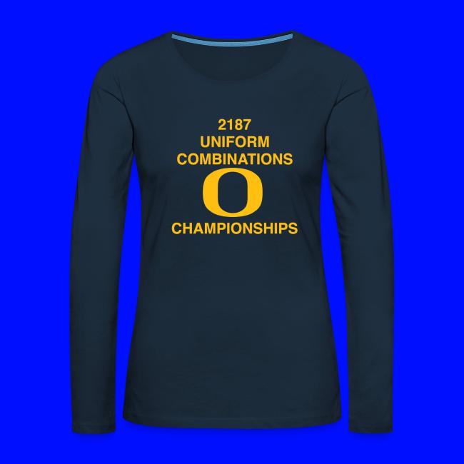 2187 UNIFORM COMBINATIONS O CHAMPIONSHIPS