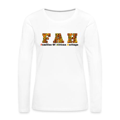 CAIS Families of African Heritage + Core Dragons - Women's Premium Slim Fit Long Sleeve T-Shirt