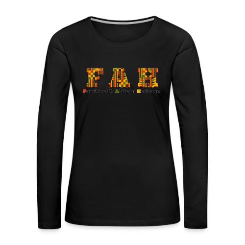 CAIS Families of African Heritage + Core Dragons - Women's Premium Slim Fit Long Sleeve T-Shirt